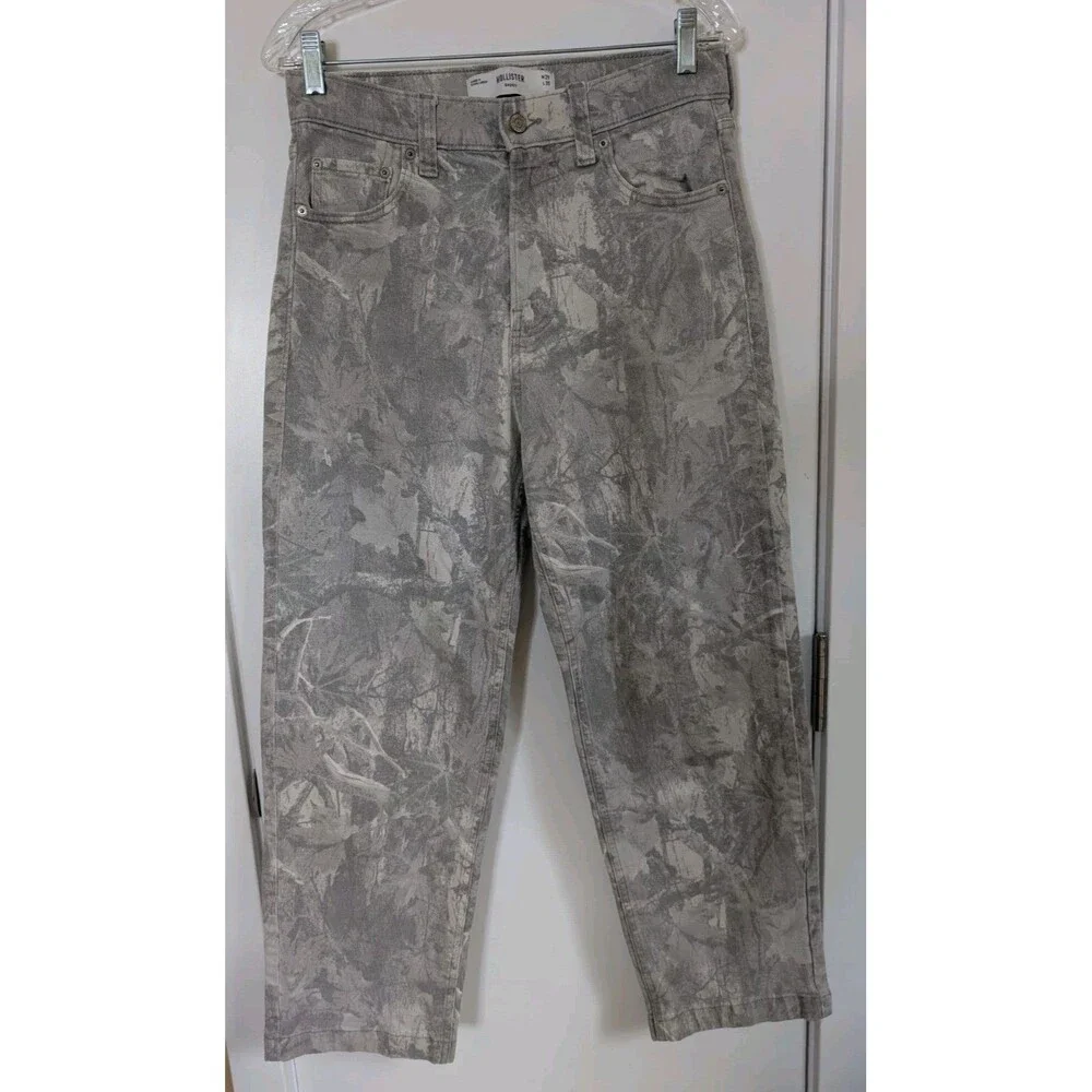 Hollister Baggy Jeans 29x30 Camo Hunting Preppy Streetwear Wide Leg High Rise